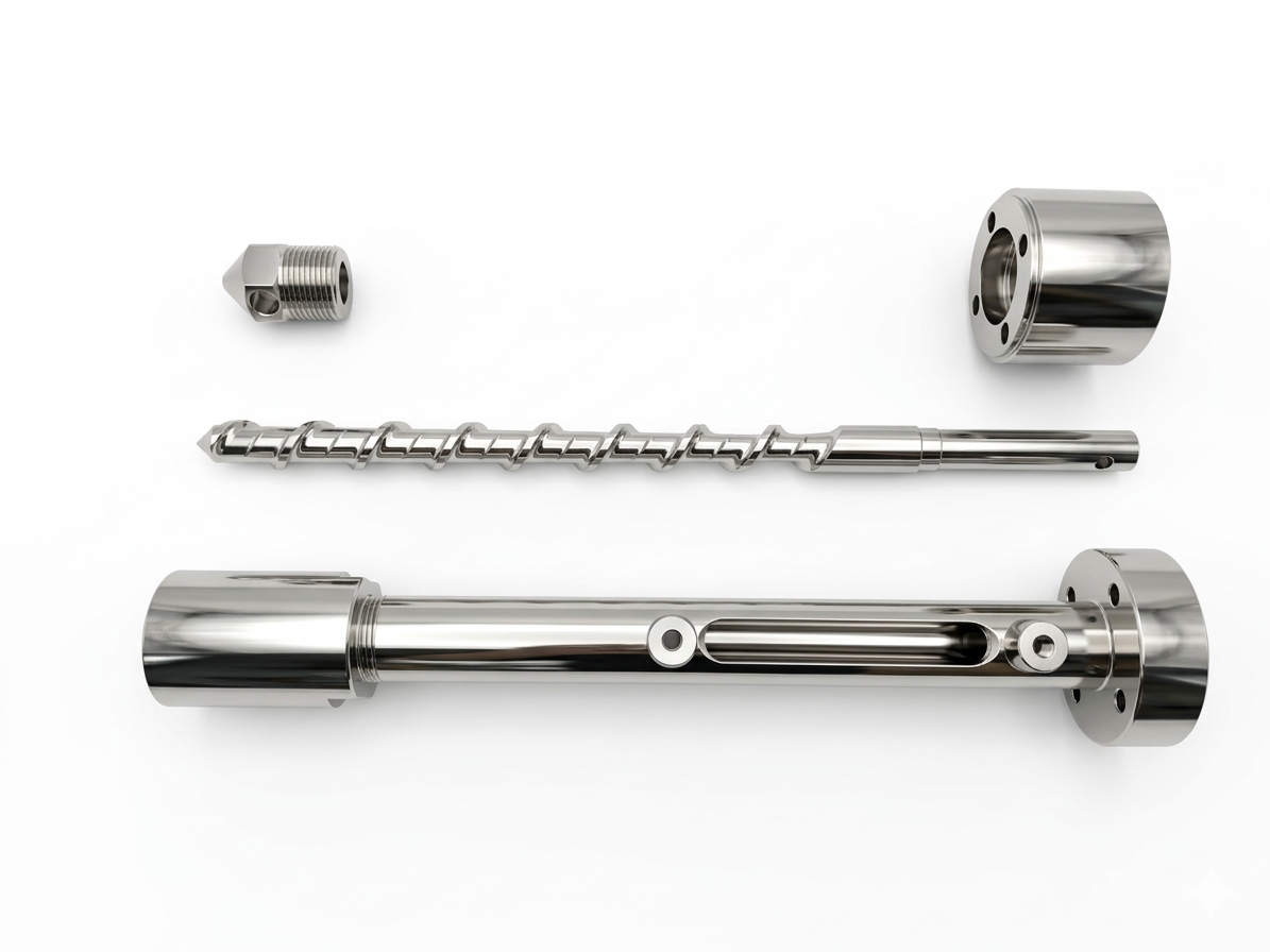 Noztek Pro and Touch replacement barrel and screw assembly — two-stage engineered components