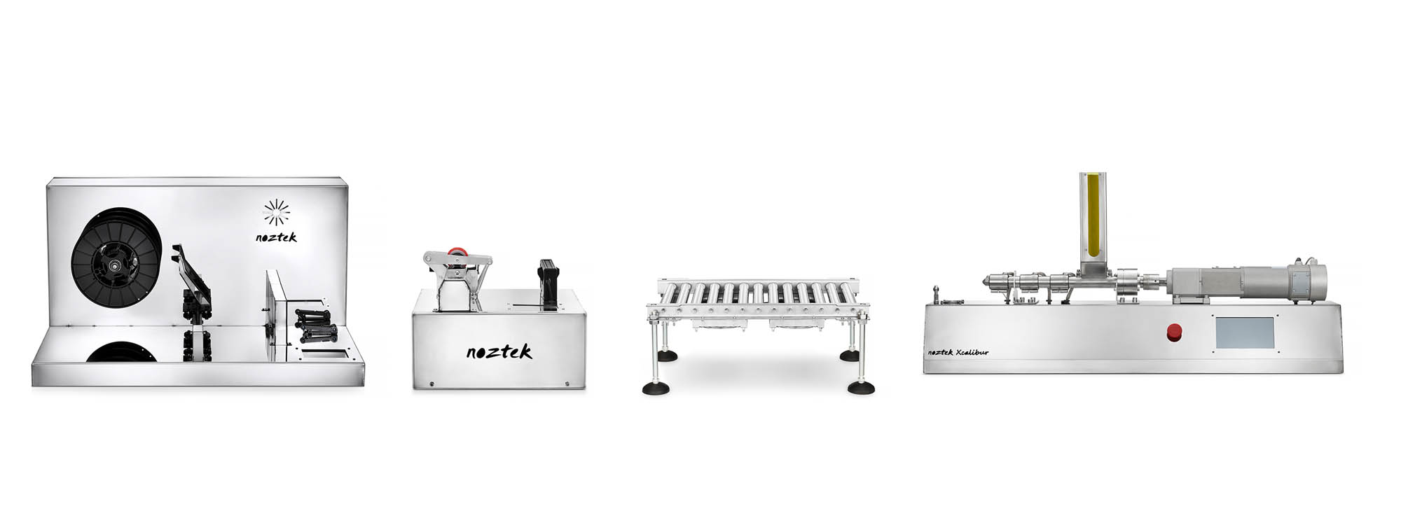 Noztek complete filament extrusion line — desktop production system